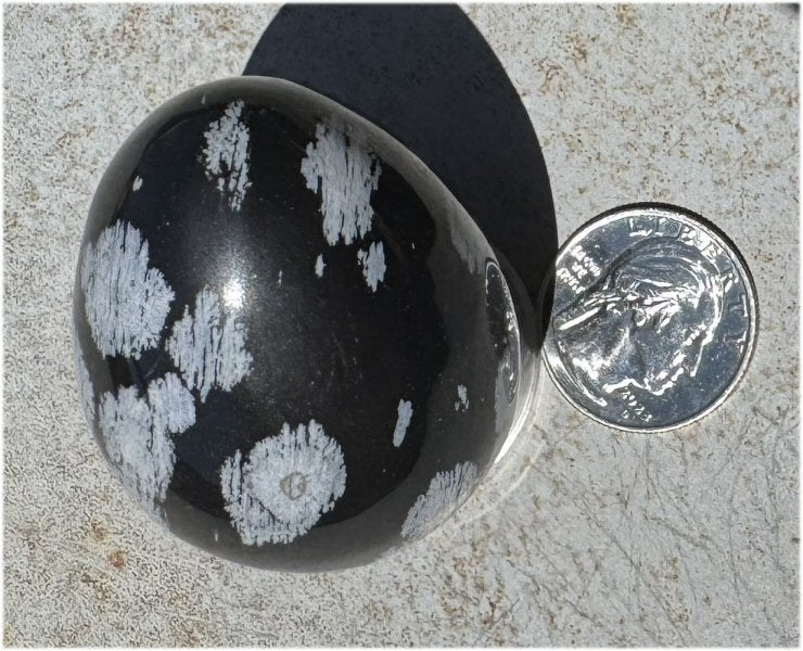 Snowflake + Shadow Fire Obsidian Mix Crystal EGG - with Synergy 16+ years