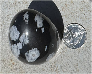Snowflake + Shadow Fire Obsidian Mix Crystal EGG - with Synergy 16+ years