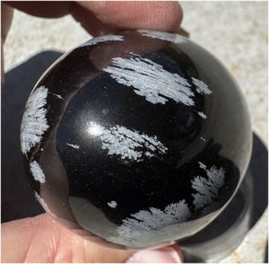 Snowflake + Shadow Fire Obsidian Mix Crystal EGG - with Synergy 16+ years