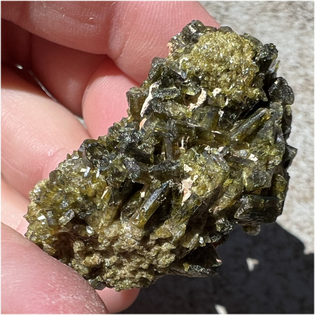 ~Sparkly~ 200ct EPIDOTE Crystal Cluster - Patience, Open Mindedness