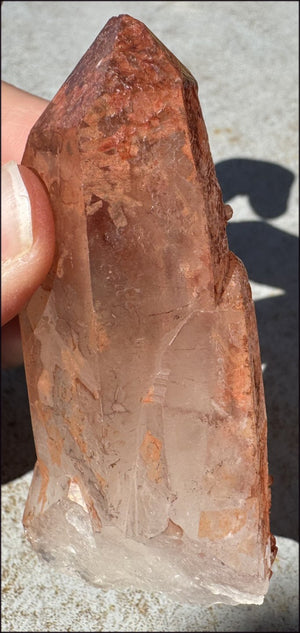 Tabular Ferruginous Quartz Cluster AKA Fire Quartz - Grounding, Divine Light