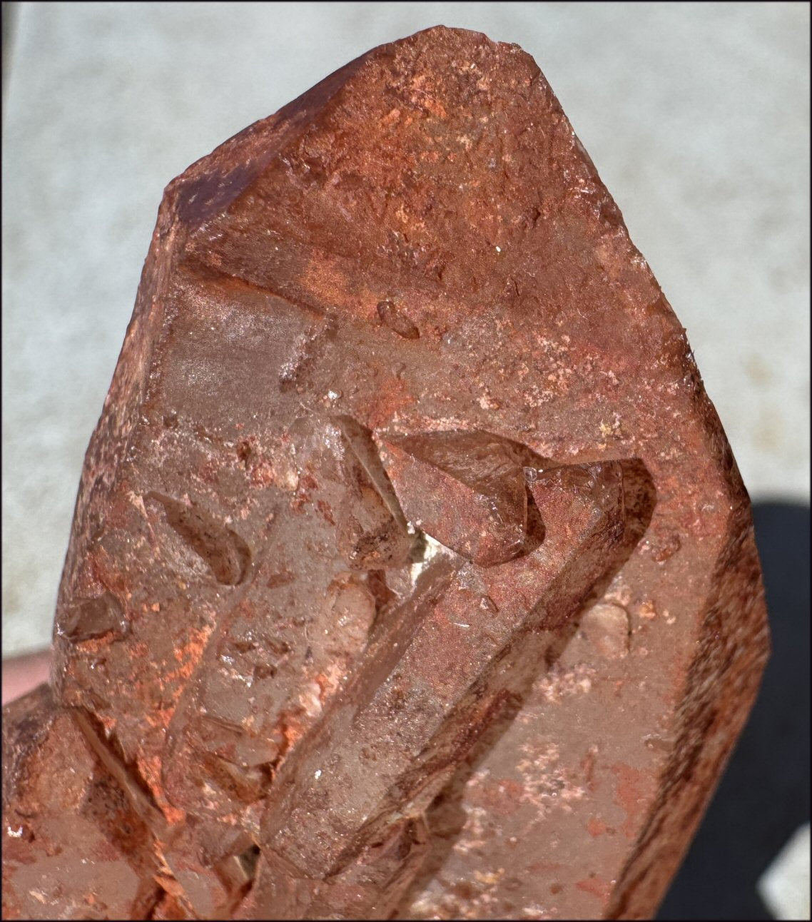 Tabular Ferruginous Quartz Cluster AKA Fire Quartz - Grounding, Divine Light