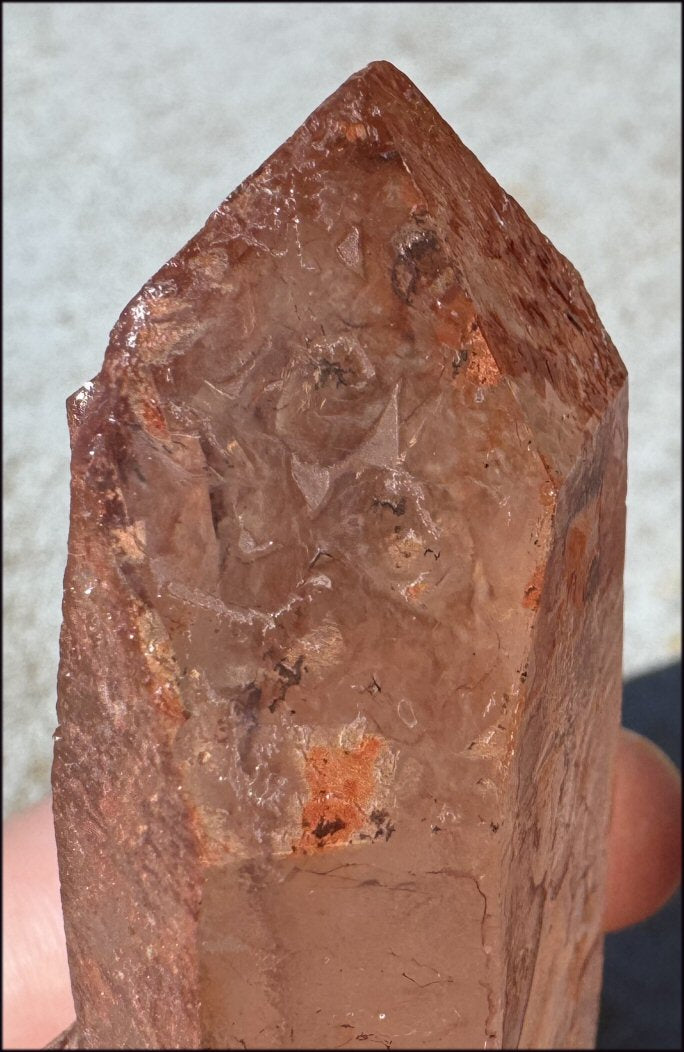 Tabular Ferruginous Quartz Cluster AKA Fire Quartz - Grounding, Divine Light