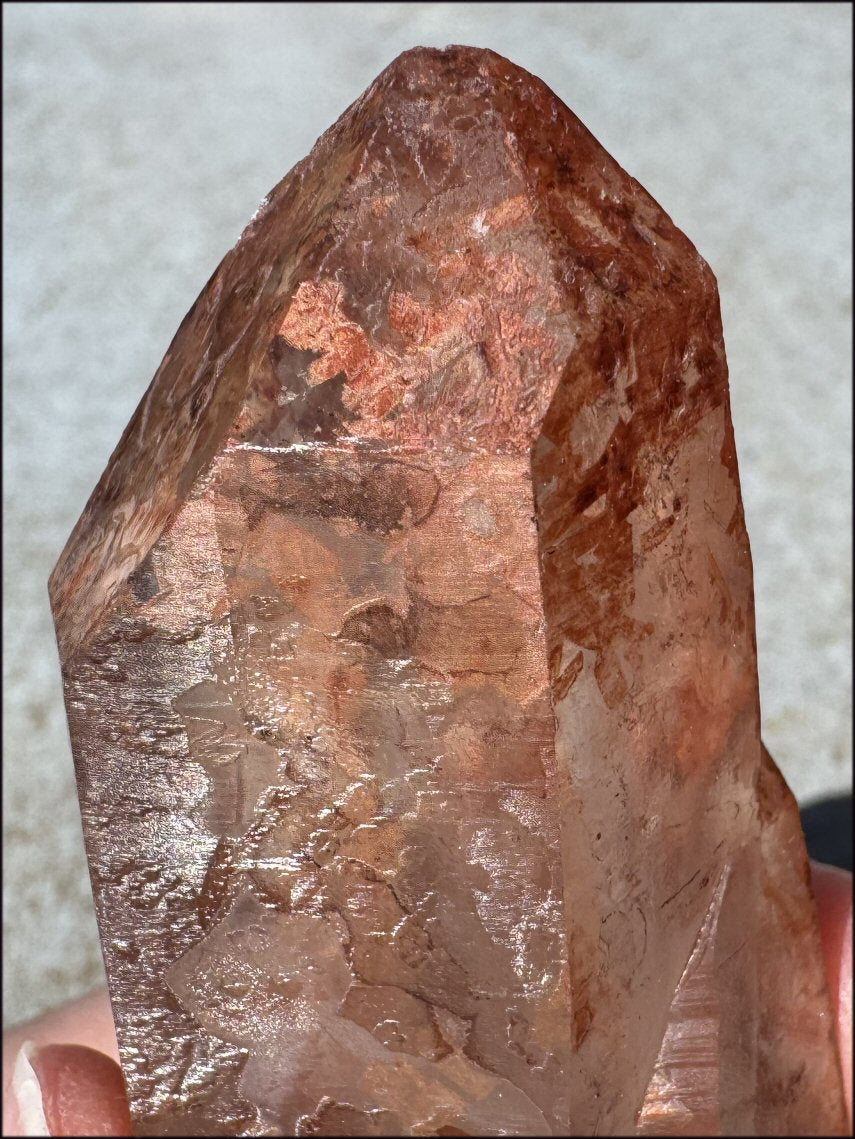 Tabular Ferruginous Quartz Cluster AKA Fire Quartz - Grounding, Divine Light