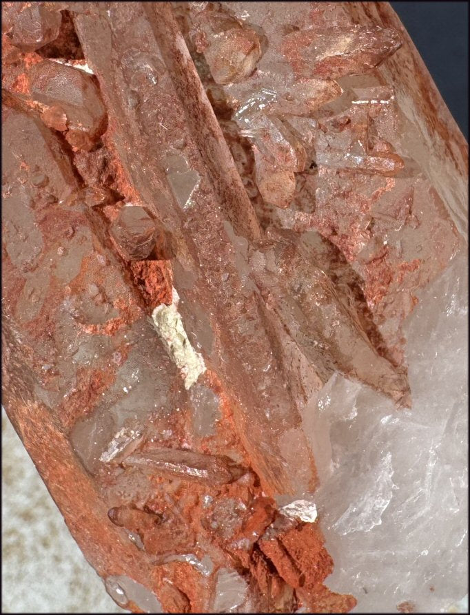 Tabular Ferruginous Quartz Cluster AKA Fire Quartz - Grounding, Divine Light