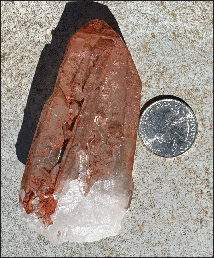 Tabular Ferruginous Quartz Cluster AKA Fire Quartz - Grounding, Divine Light