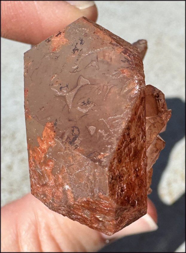 Tabular Ferruginous Quartz Cluster AKA Fire Quartz - Grounding, Divine Light