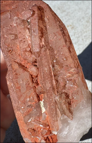 Tabular Ferruginous Quartz Cluster AKA Fire Quartz - Grounding, Divine Light