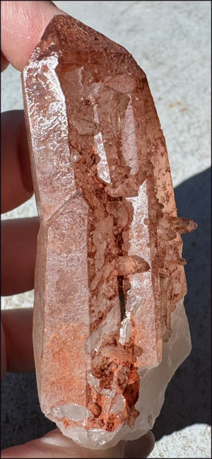 Tabular Ferruginous Quartz Cluster AKA Fire Quartz - Grounding, Divine Light