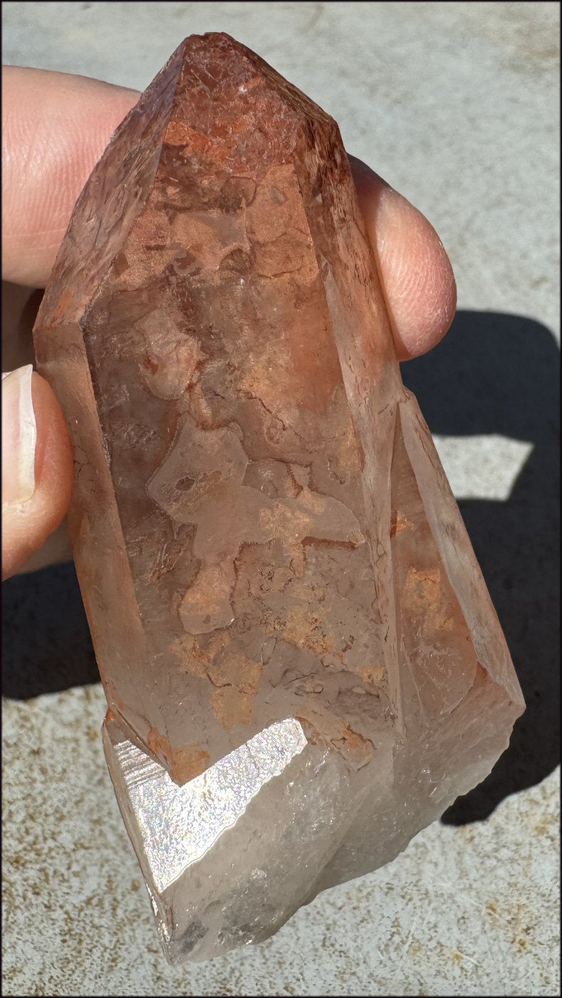 Tabular Ferruginous Quartz Cluster AKA Fire Quartz - Grounding, Divine Light