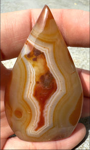 Carnelian FLAME OF LIFE Standing Stone with Cool VUGS - Joy, Courage