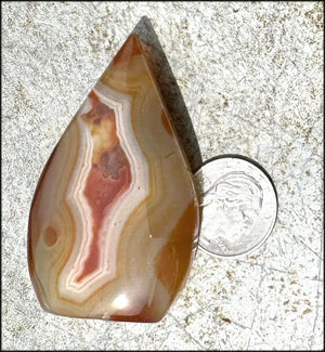 Carnelian FLAME OF LIFE Standing Stone with Cool VUGS - Joy, Courage