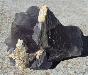 Lovely 1/2lb BLUE Fluorite Crystal Specimen with Hematite - Calming, Divination