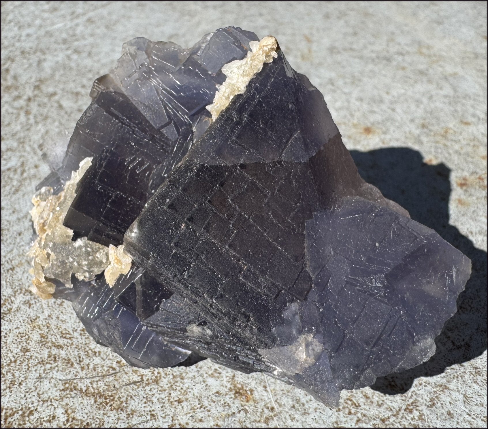 Lovely 1/2lb BLUE Fluorite Crystal Specimen with Hematite - Calming, Divination