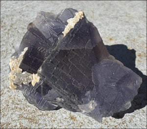 Lovely 1/2lb BLUE Fluorite Crystal Specimen with Hematite - Calming, Divination