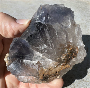 Lovely 1/2lb BLUE Fluorite Crystal Specimen with Hematite - Calming, Divination