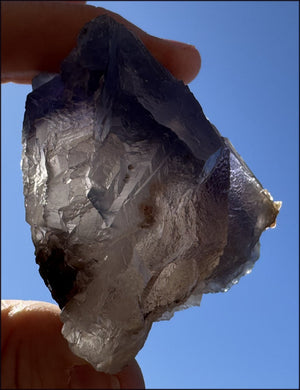 Lovely 1/2lb BLUE Fluorite Crystal Specimen with Hematite - Calming, Divination