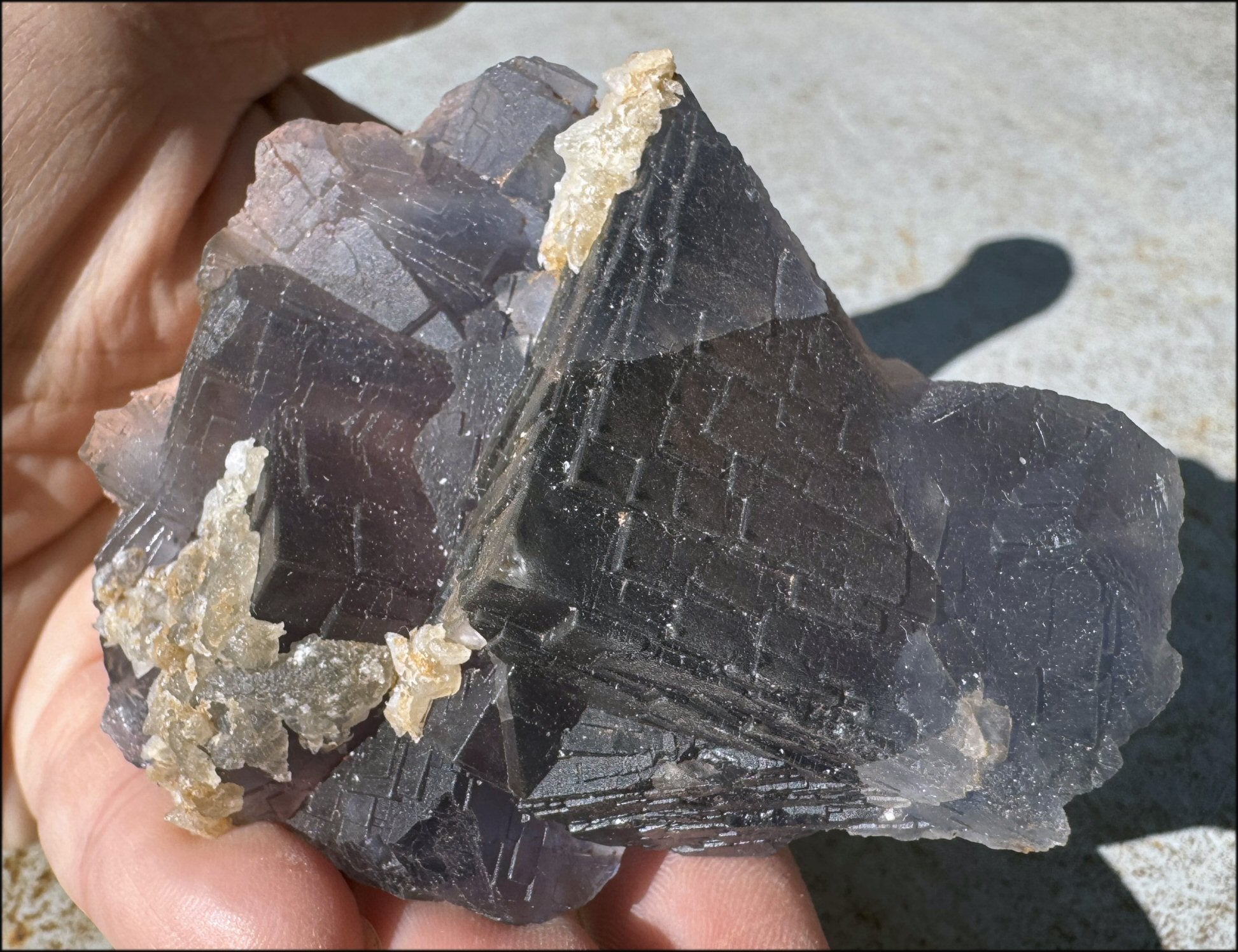 Lovely 1/2lb BLUE Fluorite Crystal Specimen with Hematite - Calming, Divination