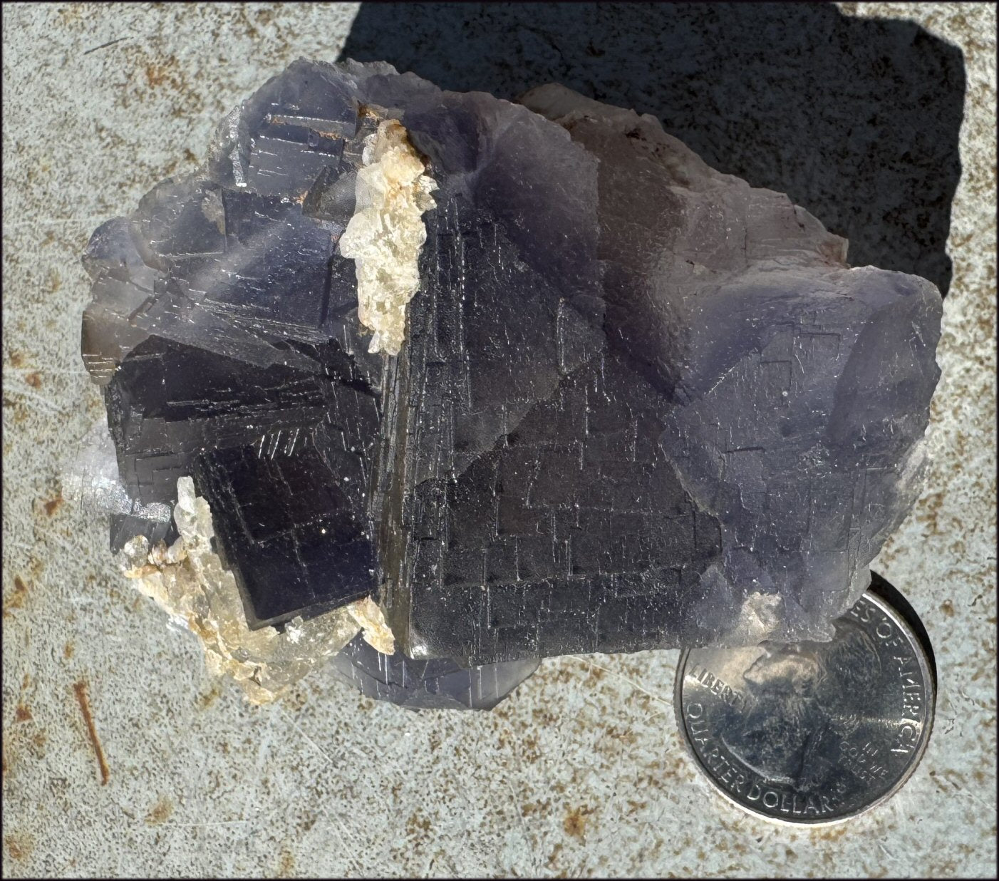 Lovely 1/2lb BLUE Fluorite Crystal Specimen with Hematite - Calming, Divination