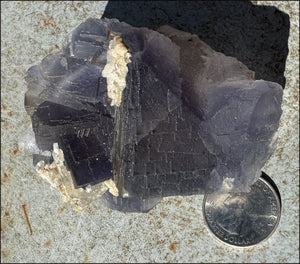 Lovely 1/2lb BLUE Fluorite Crystal Specimen with Hematite - Calming, Divination