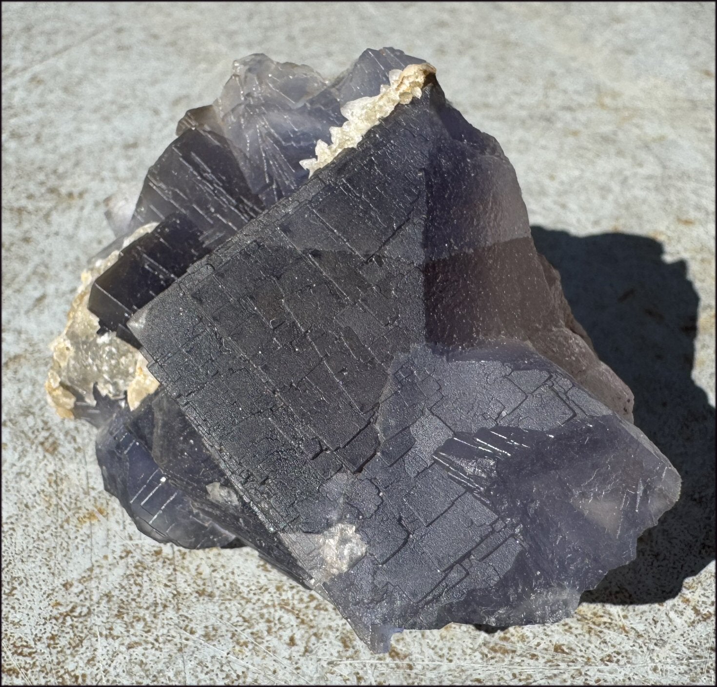Lovely 1/2lb BLUE Fluorite Crystal Specimen with Hematite - Calming, Divination