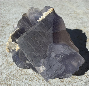 Lovely 1/2lb BLUE Fluorite Crystal Specimen with Hematite - Calming, Divination