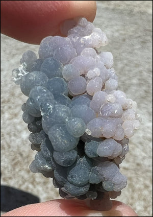 Bi-Colored Dark Turquoise + Purple Grape Chalcedony Crystal Cluster