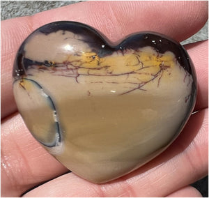 Multi-Colored Mookaite Crystal HEART - A happy energy!