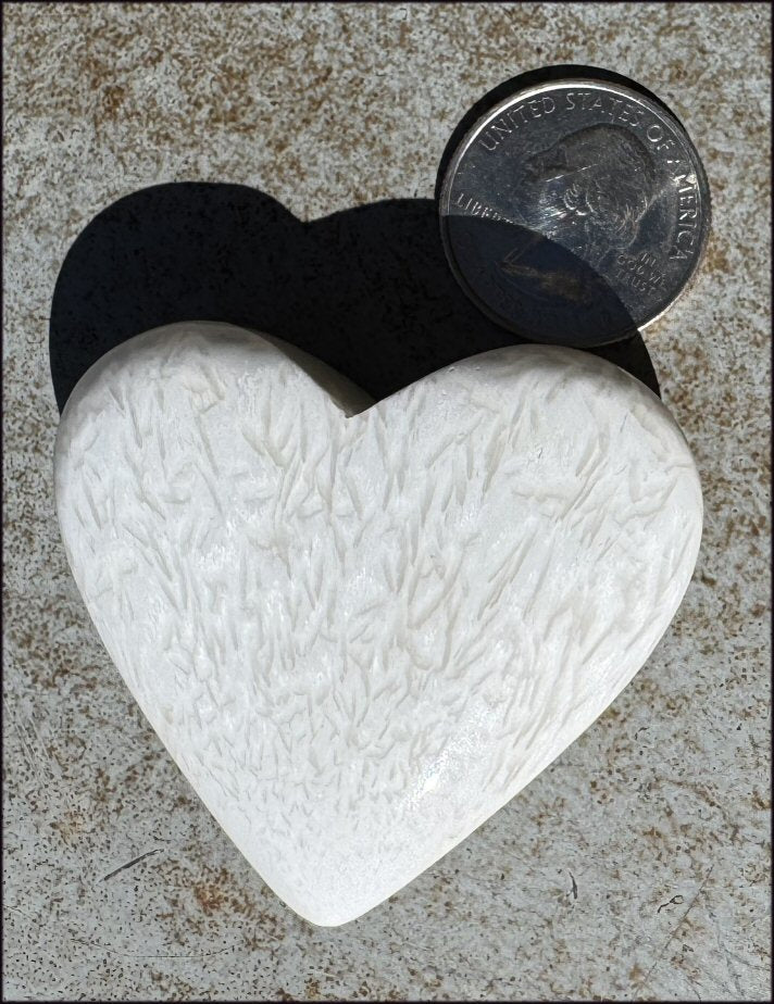 ~Shimmery~ Polished Scolecite Crystal HEART - Clearing and Releasing
