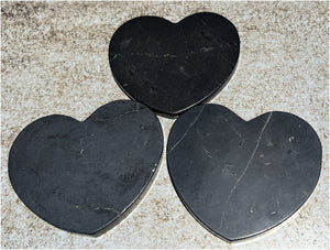 Heart Shaped SHUNGITE Charging Plate - Boost healing abilities, Connect with Mother Earth