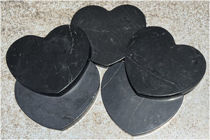 Heart Shaped SHUNGITE Charging Plate - Boost healing abilities, Connect with Mother Earth