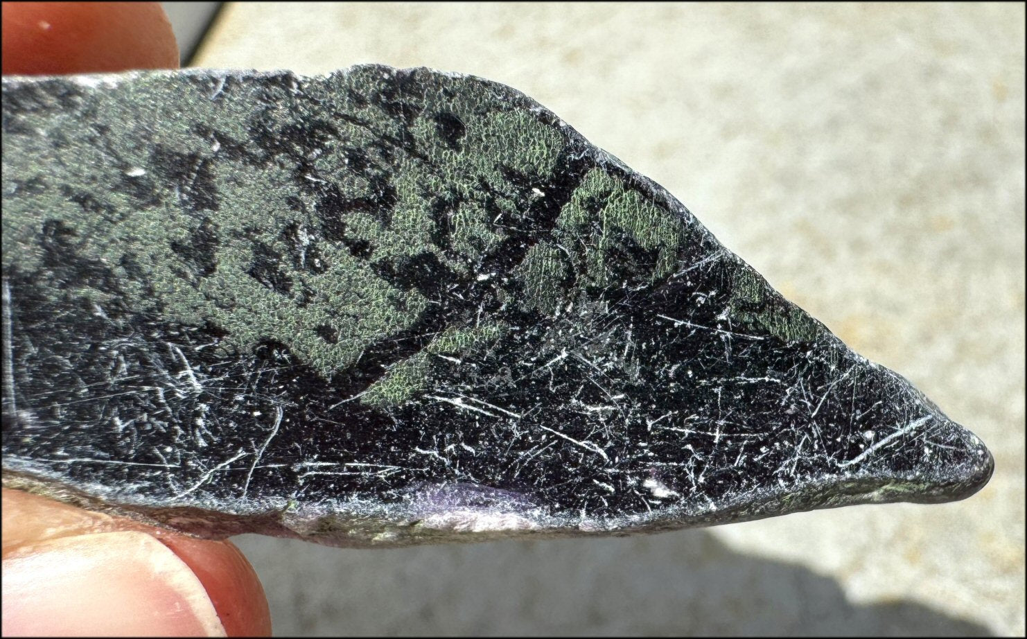 50ct Polished Kammererite Slice - Boost self-esteem, Appreciate life's beauty