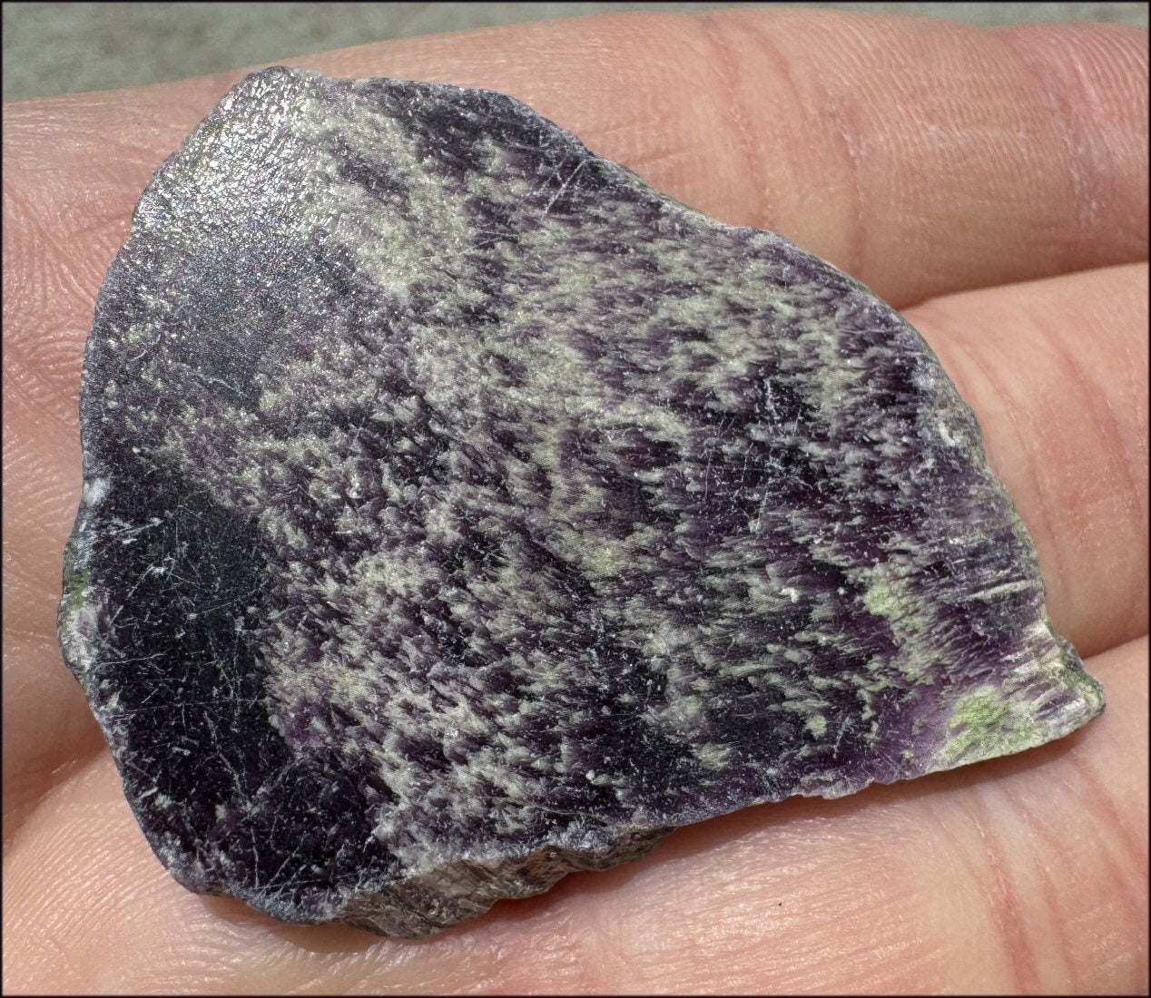 50ct Polished Kammererite Slice - Boost self-esteem, Appreciate life's beauty