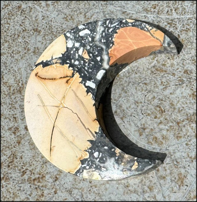 Maligano Jasper CRESCENT MOON - Let go of negative thoughts/patterns