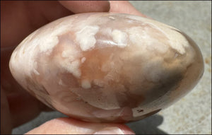 Cherry Blossom Agate AKA Flower Agate Crystal Palm Stone - Gratitude, Calm