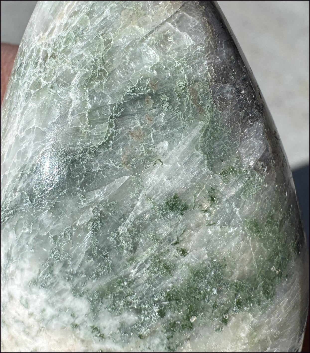 Celadonite Pocket / Palm Stone - Connect with Nature Beings, Heart Chakra