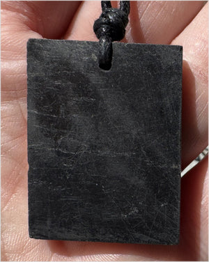 Shungite Upright HAMSA / Hand of Fatima Pendant - Protection