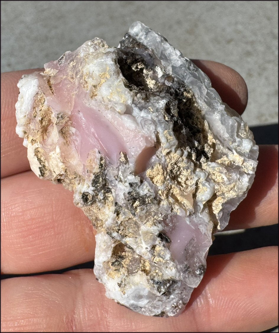 Pink Peruvian Opal Crystal Specimen - Inspiration, Heart Chakra!