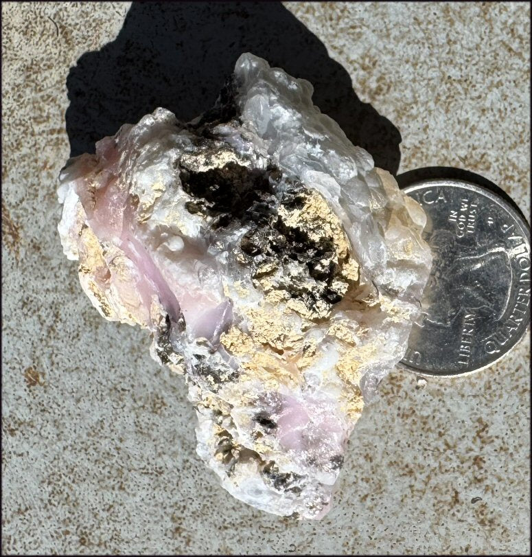 Pink Peruvian Opal Crystal Specimen - Inspiration, Heart Chakra!