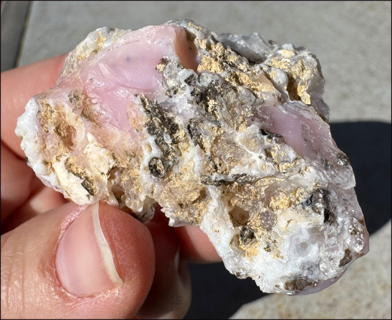 Pink Peruvian Opal Crystal Specimen - Inspiration, Heart Chakra!