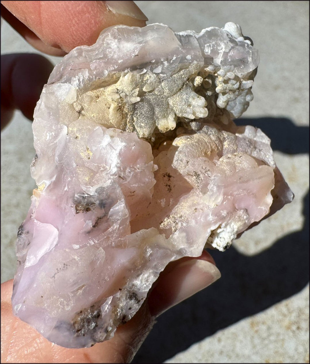 Pink Peruvian Opal Crystal Specimen - Inspiration, Heart Chakra!