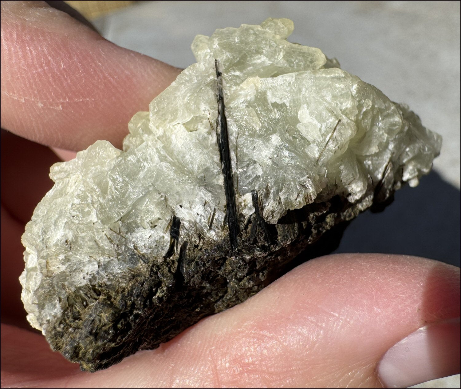 170ct PREHNITE with Epidote Specimen - Heart Chakra, Work thru Emotional Pain