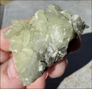 170ct PREHNITE with Epidote Specimen - Heart Chakra, Work thru Emotional Pain