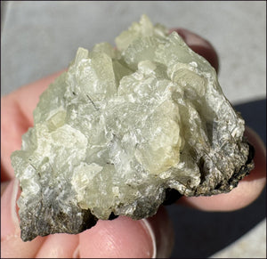 170ct PREHNITE with Epidote Specimen - Heart Chakra, Work thru Emotional Pain