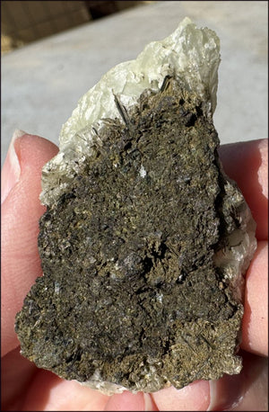 170ct PREHNITE with Epidote Specimen - Heart Chakra, Work thru Emotional Pain