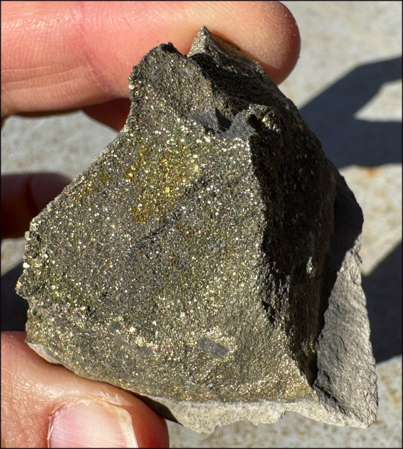 Druzy Pyrite on Septaria from Volga River - Protection, Stability