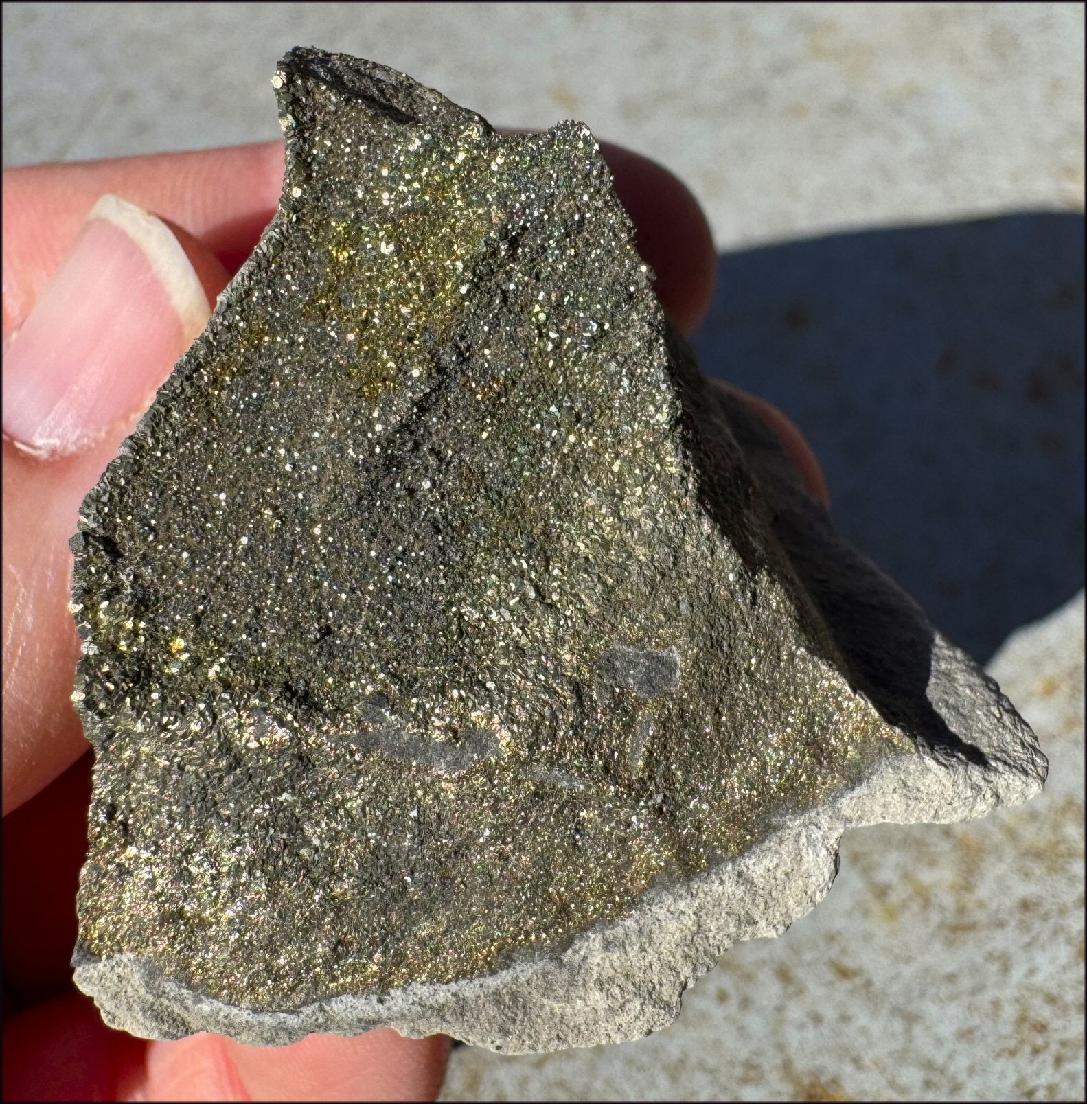 Druzy Pyrite on Septaria from Volga River - Protection, Stability