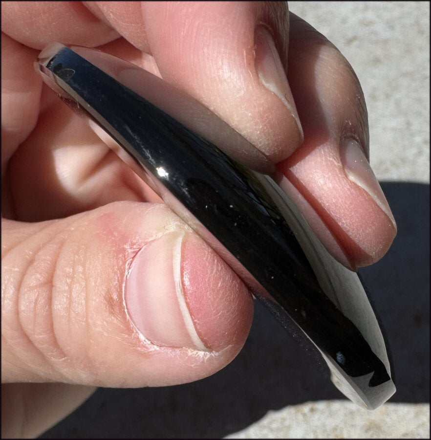 Rainbow Obsidian Crescent MOON - Love and Light!