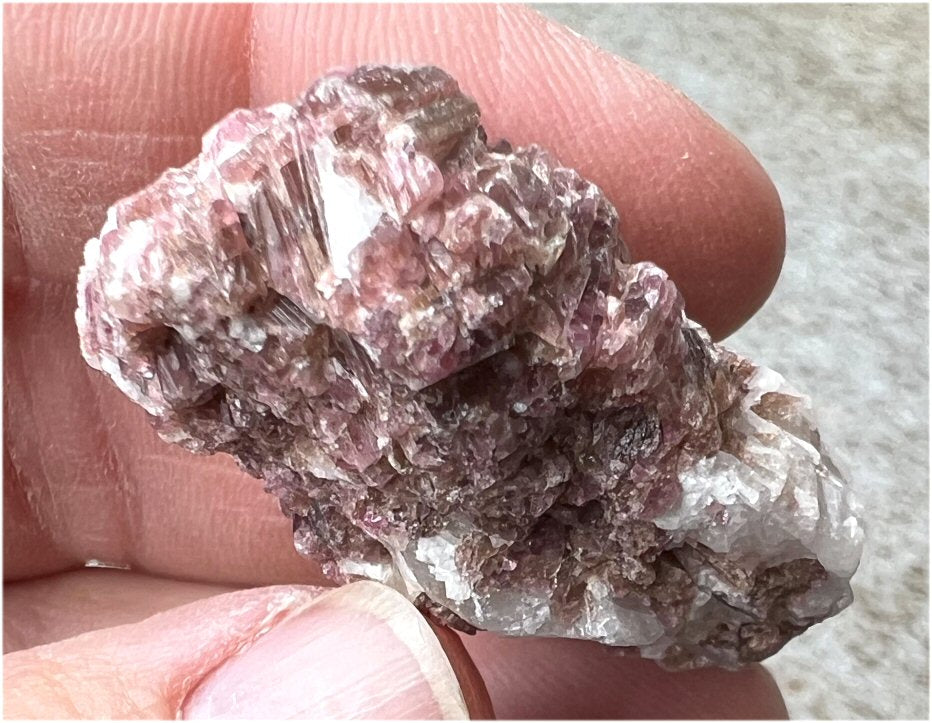 100ct Rubellite / Pink Tourmaline Crystal Specimen - Open Heart Chakra