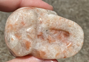 Sunstone CRYSTAL SKULL with Rainbow Shimmer - Leadership, Vitality